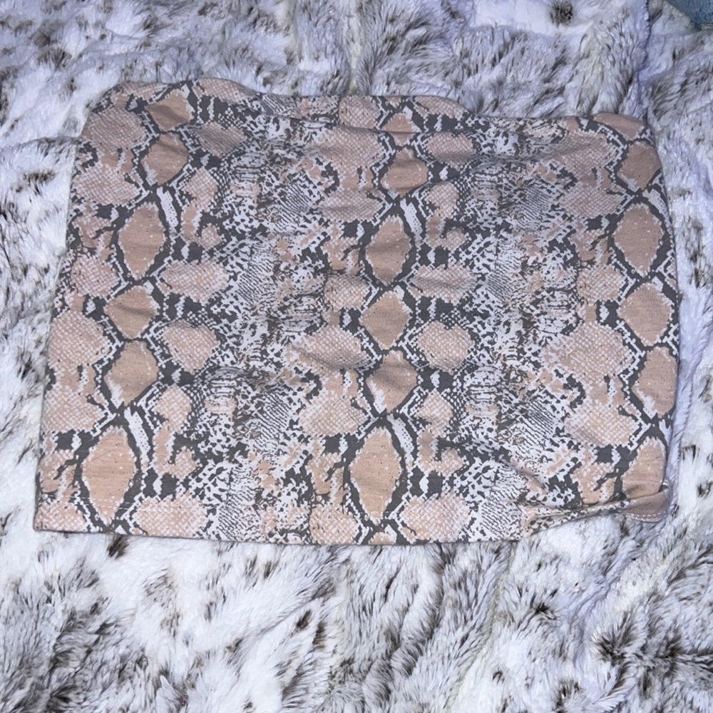 american eagle snake print tube top